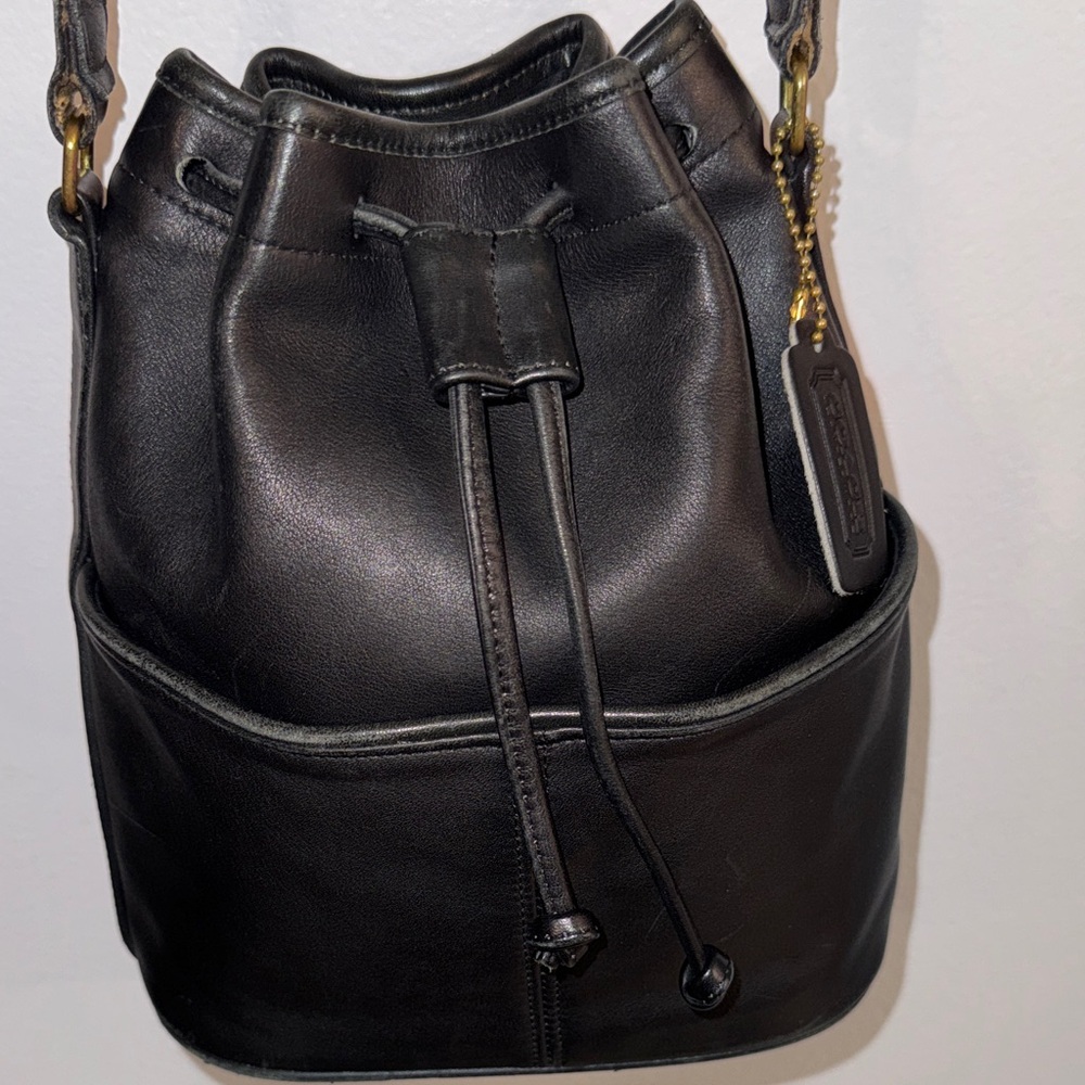 Vintage coach Equestrian Drawstring-black